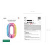 Picture of FOIL BALLOON NUMBER 0 PASTEL RAINBOW 34 INCH